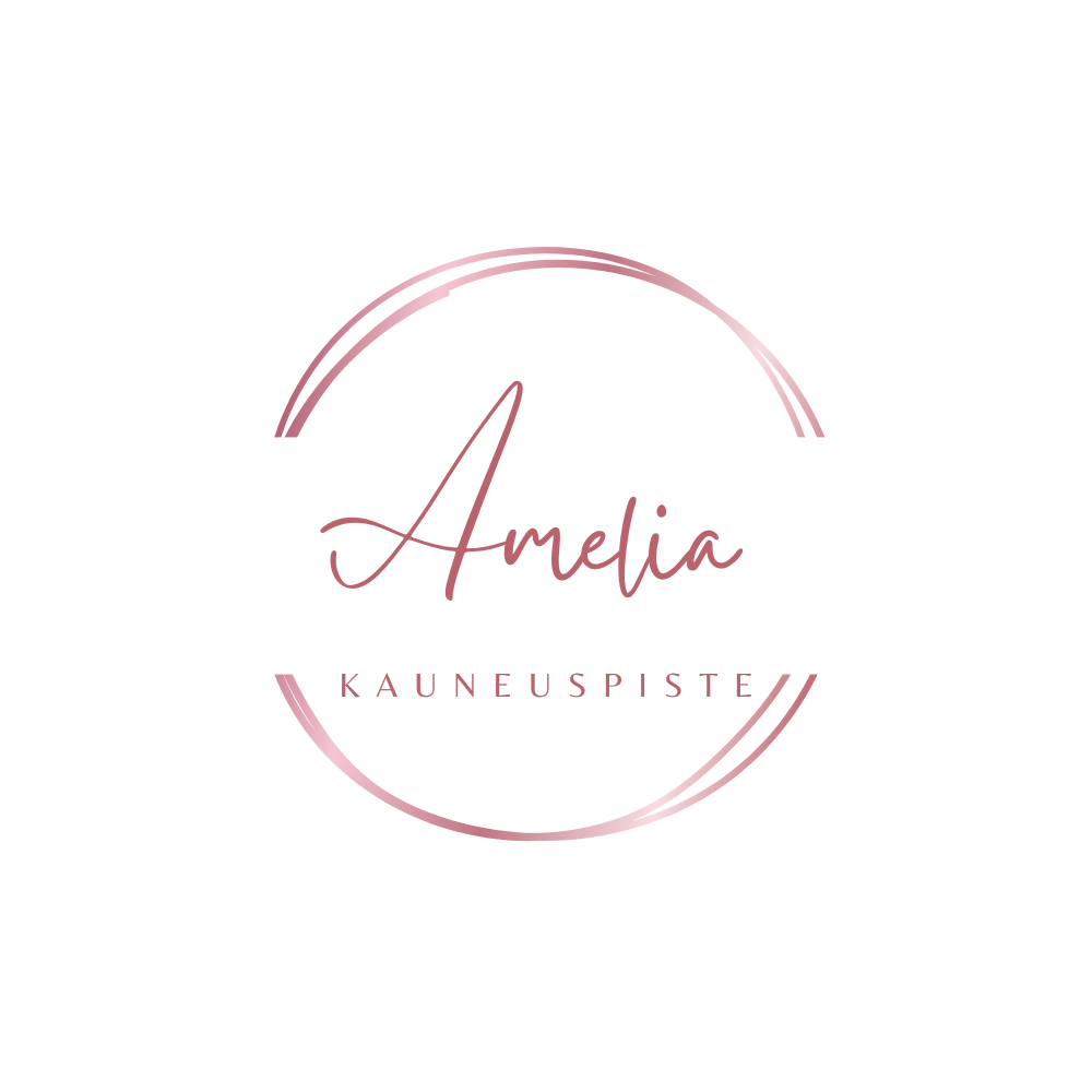 Rose Gold Black Elegant Luxury Circle Beauty Logo